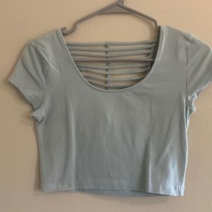Charlotte Russe size M light blue crop top